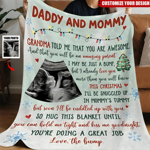 Custom Photo I'll Be Cuddled Up With You - Family Personalized Custom Blanket - Baby Shower Gift, Gift For First Mom