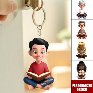 Just A Girl/Boy Who Loves Reading-Personalized Book Lovers Keychain