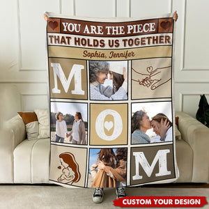 Holding Us Together - Personalized Photo Blanket for Mom - Mother's Day