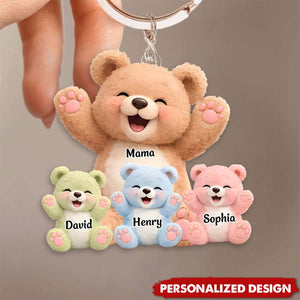 Personalized Love You Lots Mama Bear Keychain