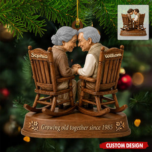 If I Had My Life to Live Again Growing Old Couple - Personalized Wooden Ornament