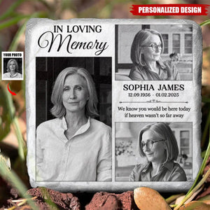 Love Shines Brightly Through Our Memories-Personalized Stone With Stand-Sympathy Gift For Family Members