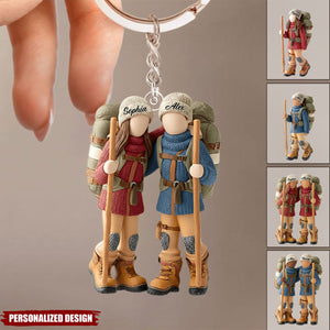 Hiking Partners For Life-Personalized Hiking Transparent Keychain