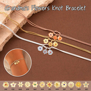 Personalized Birth Flowers Knot Bracelet-Mother's Day Gift