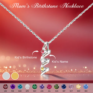 Infinity Promise-Personalized 2-5 Birthstone Necklace-Gift For Mother Necklace