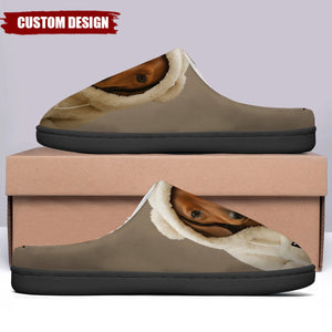 Dog In Winter Hoodie - Personalized Dog Slippers