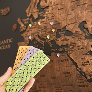 World Map Wall Art Push Pin Map