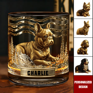 Personalized Dog Whiskey Glass, Gift For Dog Lovers