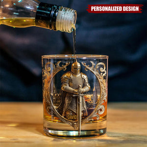 Knight Of God-Personalized Whiskey Glass