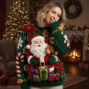 Adorable Santa Claus Ugly Sweater - Gifts For Christmas