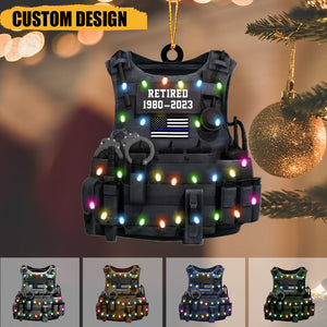 Personalized Police Retired Acrylic Ornament