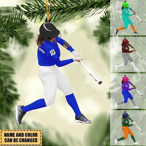 Custom Personalized Softball/Baseball Batter Ornament, Gift For Softball/baseball Lovers