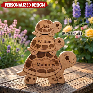 Personalized Wooden Turtle Puzzle