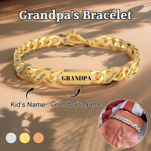 Personalized Fashion Name Bar Bracelet-Father's Day Gift
