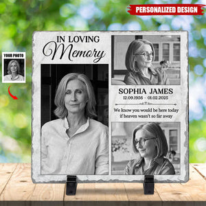 Love Shines Brightly Through Our Memories-Personalized Stone With Stand-Sympathy Gift For Family Members