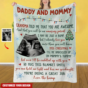 Custom Photo I'll Be Cuddled Up With You - Family Personalized Custom Blanket - Baby Shower Gift, Gift For First Mom