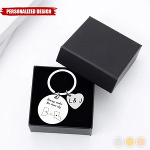 Long Distance Relationship-Personalized Keychain-Gift for Family, Friends