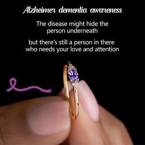 Alzheimer dementia awareness purple Ring