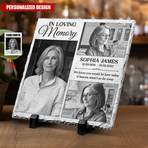 Love Shines Brightly Through Our Memories-Personalized Stone With Stand-Sympathy Gift For Family Members