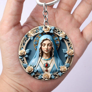 Blessed Virgin Mary Keychain - Gifts for Religious People