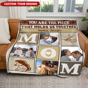 Holding Us Together - Personalized Photo Blanket for Mom - Mother's Day