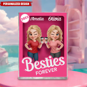 Custom Partner In Crime Rectangle Shaped Acrylic Plaque - Personalized Best Friend Birthday Gifts