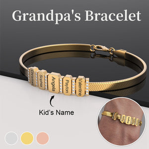 Personalised Flex Snake Chain Man's Bracelet-Gift for Dad/Grandpa