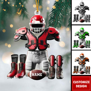 Rugby Football Christmas Personalized Acrylic Ornament