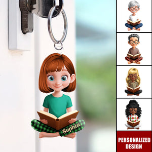 Just A Girl/Boy Who Loves Reading-Personalized Book Lovers Keychain