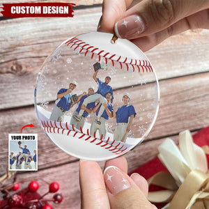 Baseball Team Christmas Ornament Gift For Baseball Lovers - Personalized Acrylic Photo Ornament