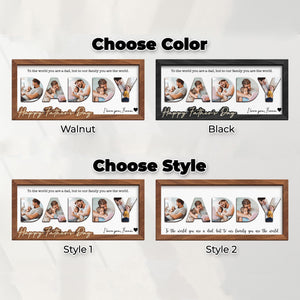 Dad You Are The World Personalized 2-Layered Wooden Plaque - Father's Day Gift For Dad, Grandpa