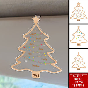 Wish You A Wonderful Christmas - Family Personalized Car Visor Clip