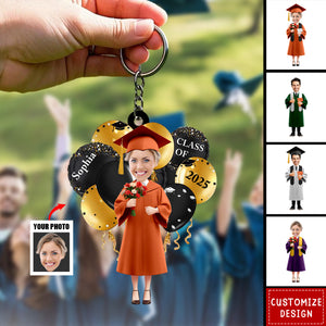 Graduation Celebration Keychain - Personalized Photo Acrylic Keychain