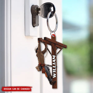 Personalized Lineman Keychain, Gift For Lineman