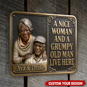 Custom From Any Photo - Personalized Couple Cut Metal Sign