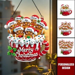 Merry Christmas-Personalized suncatcher-Gift For Family