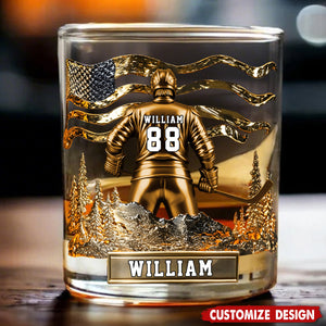 Hockey Whiskey Glass - Personalized Gifts For Hockey Lovers