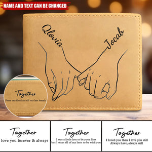 I Love You Forever & Always - Couple Personalized Leather Wallet