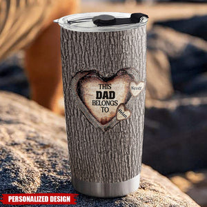 Heart Of Dad-Personalized Tumbler