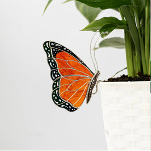 Stained glass planter farmhouse decor - Mother's Day gift for mom grandma