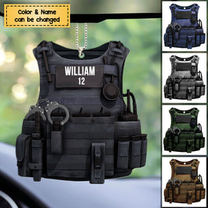 Police Bulletproof Vest, Personalized Ornament, Gift For Police Officers