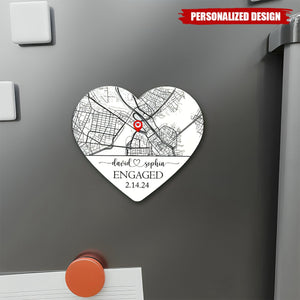 Where It All Began Map-Personalized Acrylic Magnet-Anniversary Valentine's Day Gift
