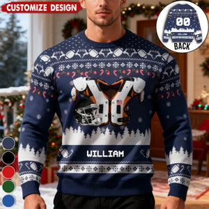Personalized American Football Ugly Sweatshirt - Gift For American Lovers