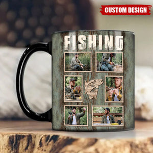 Personalized Fishing Photo Collage Mug, Gift For Fishing Lovers