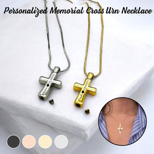 Personalized Cross Urn Necklace-Memorial Gift