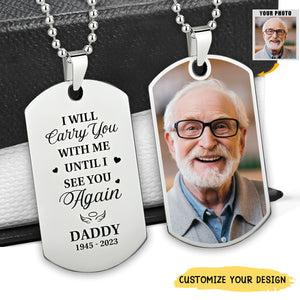 Custom Photo I Miss You - Memorial Personalized Custom Necklace - Sympathy Gift, Gift For Family Members