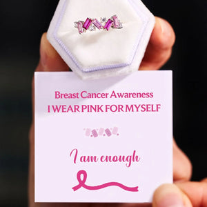 For Self - I Am Enough Pink Diamond Ring