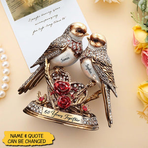 Lovebirds Couple Anniversary 50 Years Together - Personalized Acrylic Plaque