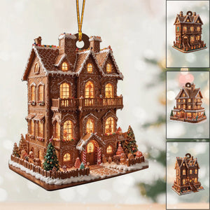 Christmas Houses Gingerbread Ornament-2024 New Release