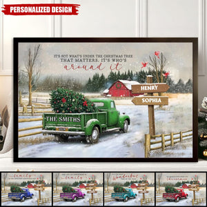 Personalized Family Farm Christmas Truck Poster-Gifts For Truck Lover